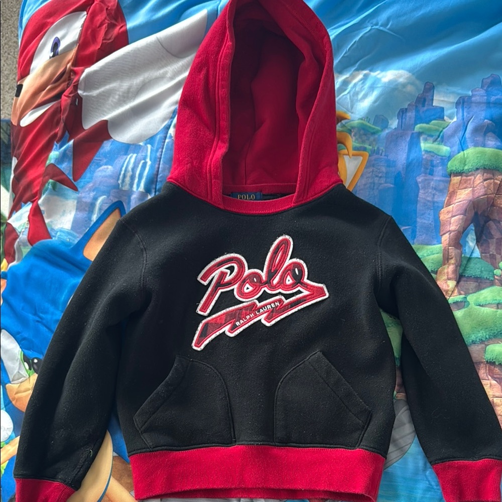 Polo by Ralph Lauren Kids Black and Red Hoodie